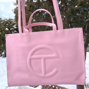 Authentic bubble gum pink medium Telfar bag